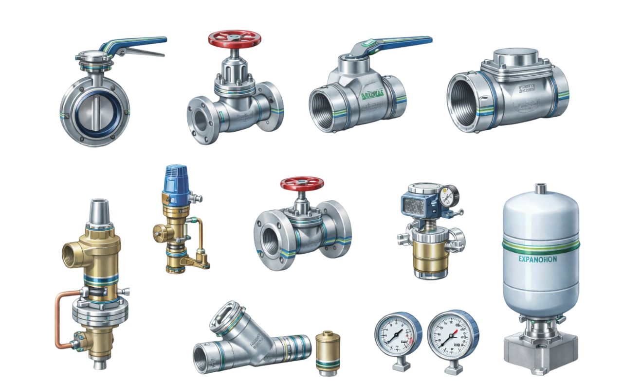 Valves, Strainers & Pipe Accessories